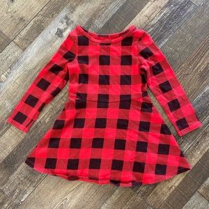 Cat & Jack Red and Black Buffalo Dress